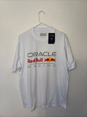 Red Bull Racing Men's White Logo Tee